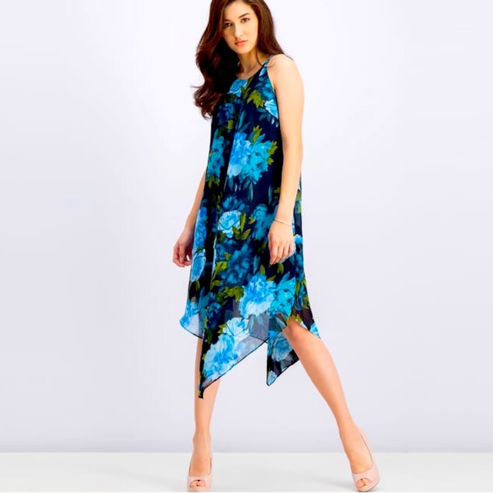 Floral Blue Dress